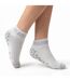 3 Pair Ladies Ankle Slipper Socks | Fleece Low Cut Fluffy Socks with Grippers-5