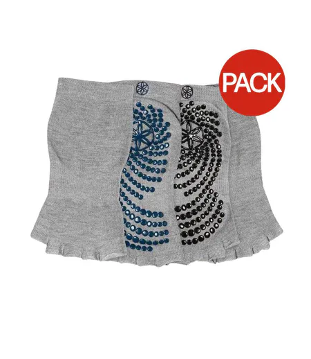 Chaussettes Motif/style Antidérapant Adulte Gris Pierre Argenté Gaiam