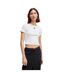 T-shirt Court Motif/style Logo Femme Blanc Hugo-4