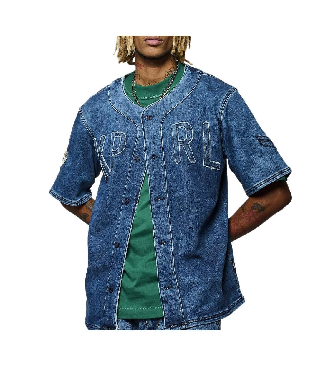 Chemise en jean bleu homme kaporal akira-1