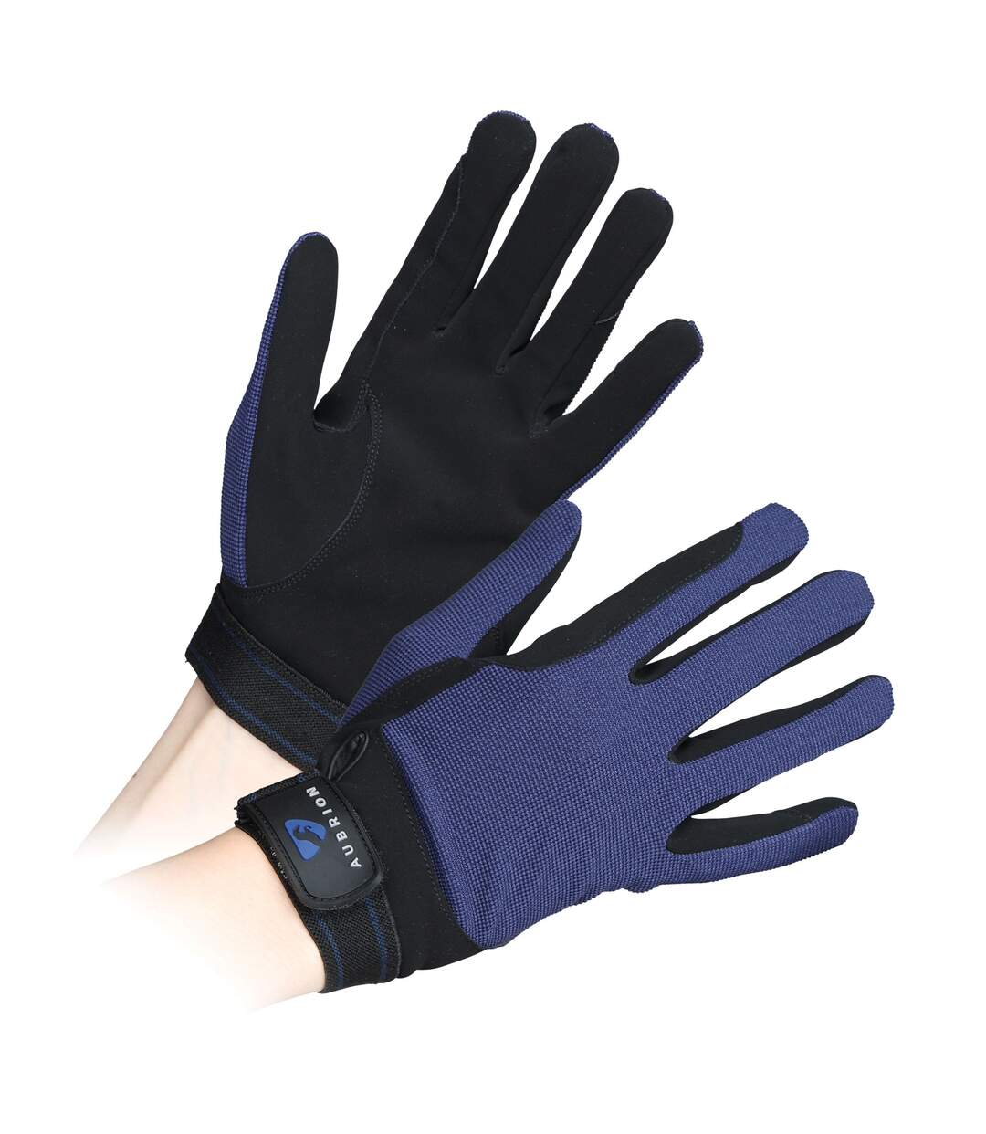 Gants d´équitation adulte bleu marine Aubrion