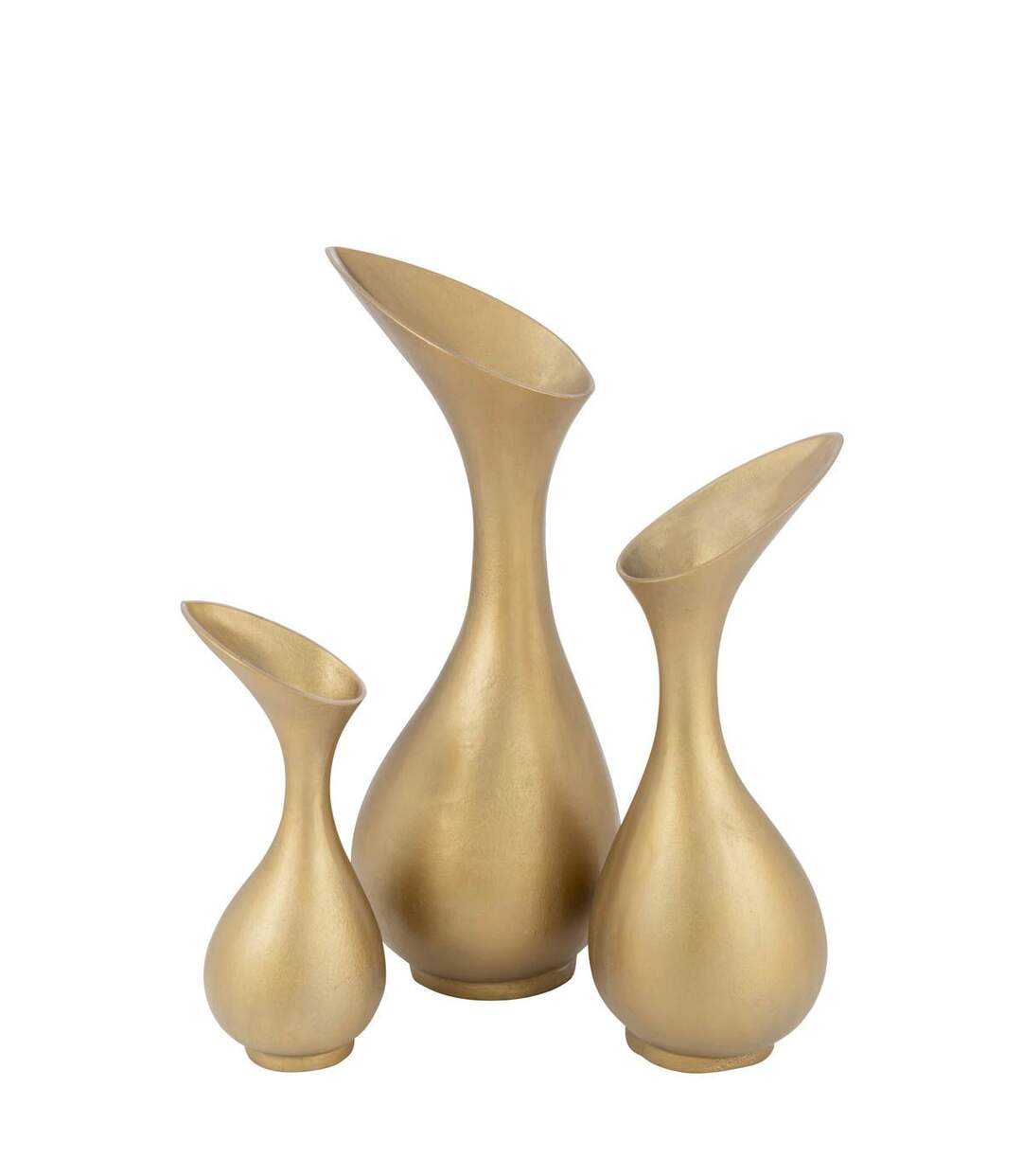 Vase Design en Aluminium Olivia 45cm Or-2