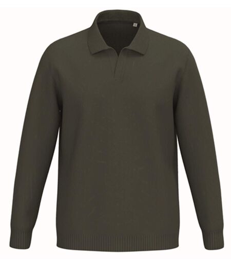 Pull col polo - Homme - PATS901 - vert kaki