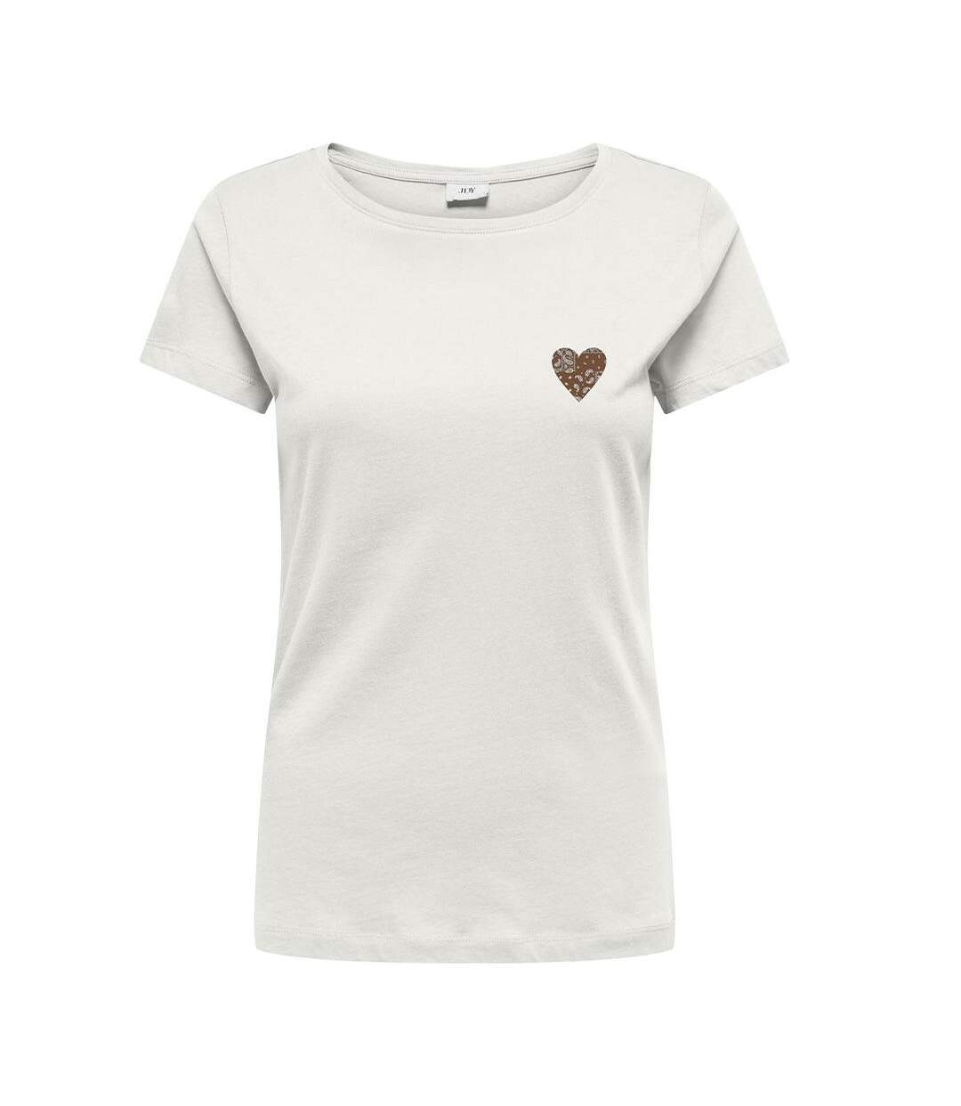 T-Shirt blanc femme jdy paris-1