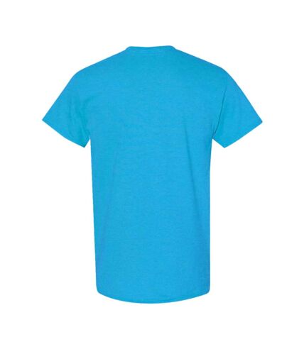 Gildan Mens Heavy Cotton Short Sleeve T-Shirt (Pack of 5) (Heather Sapphire)