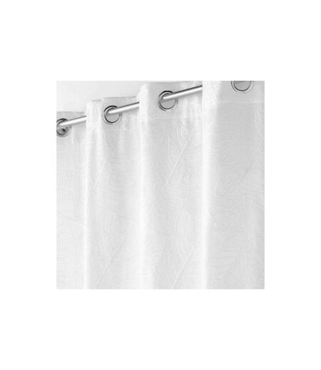 Rideau à Œillets Jacquard Floriss 140x280cm Blanc