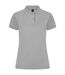 Womens/ladies pique polo shirt silver Henbury