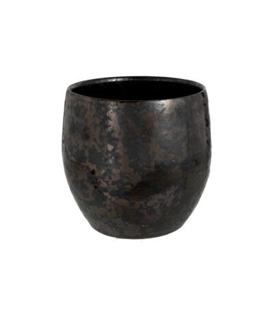 Cache-Pot Vintage Céramique Smokey 23cm Noir