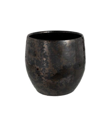 Cache-Pot Vintage Céramique Smokey 23cm Noir