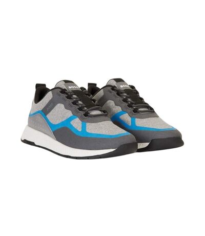 Mens Titanium Running Trainers Blue Grey Boss
