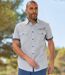 Chemise blanche à rayures homme 