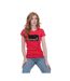 Womens/ladies cotton slim t-shirt red Armani-3