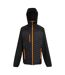 Mens navigate quilted hybrid jacket black/orange pop Regatta