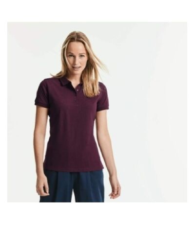 Russell Womens/Ladies Stretch Short Sleeve Polo Shirt (Burgundy) - UTBC3256