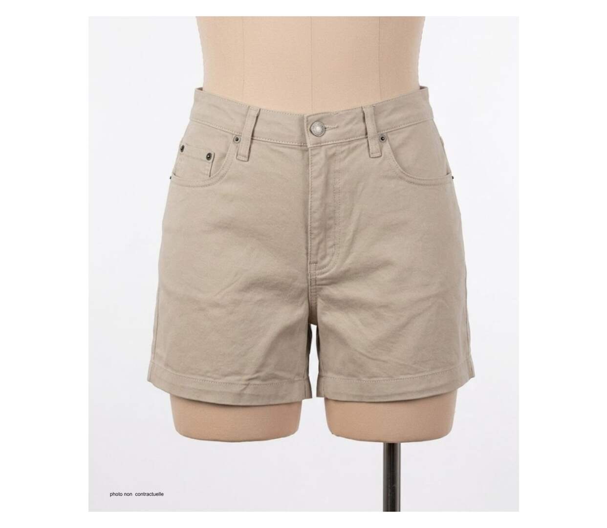 MAYFLOWER SE0340 - Short 5 poches en coton stretch Sable : le confort au naturel-3
