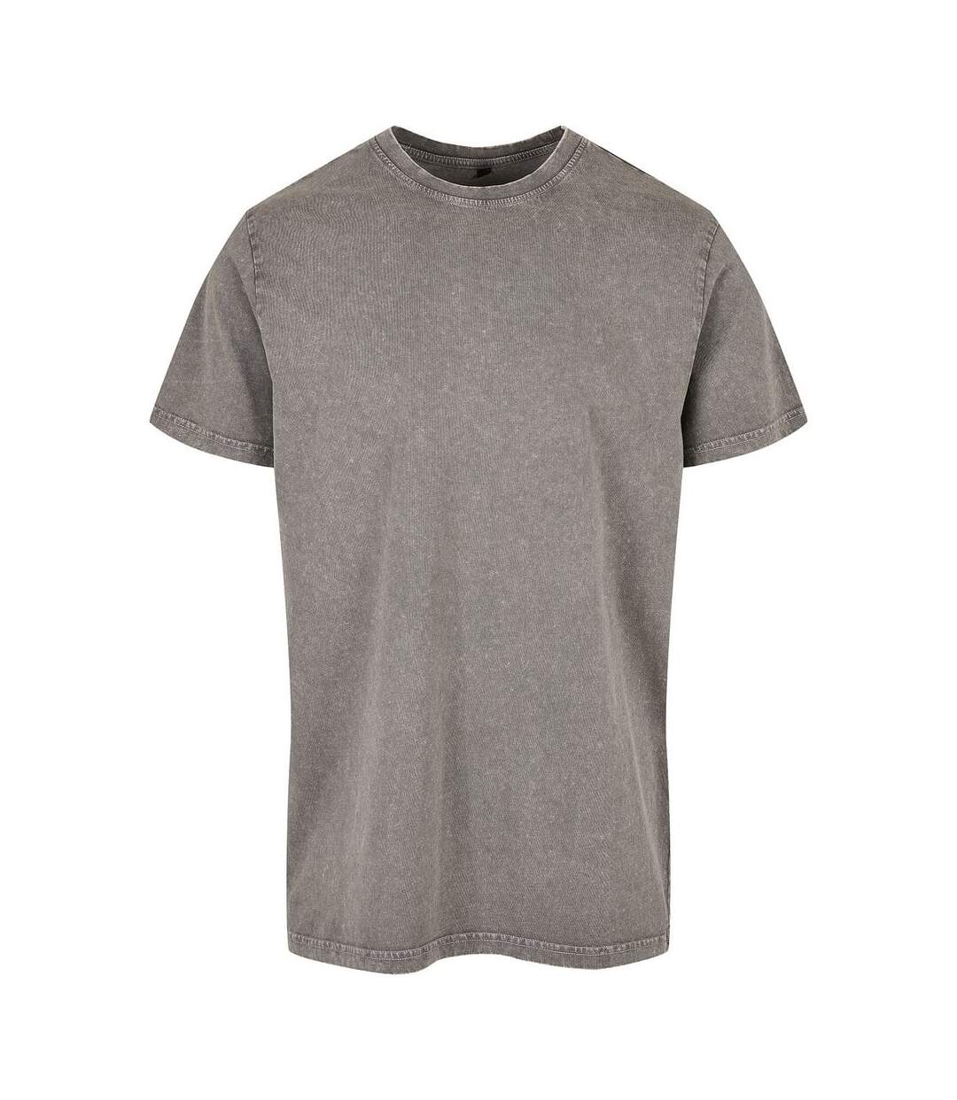 T-shirt Motif/style Délavé À L'acide Adulte Anthracite Build Your Brand-1