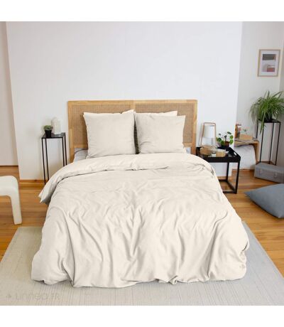 Parure de lit bi-matière microfibre SENSATION FLANELLE