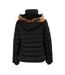 Womens/ladies Faux Fur Detachable Hood Parka Black I Saw It First-3