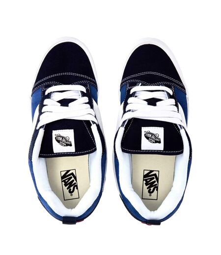 Mens Knu Skool Padded Suede Skate Shoes Navy White Vans
