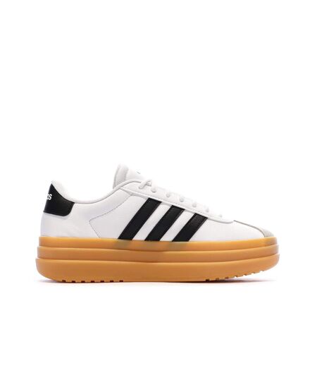Baskets blanc/noir femme adidas court bold