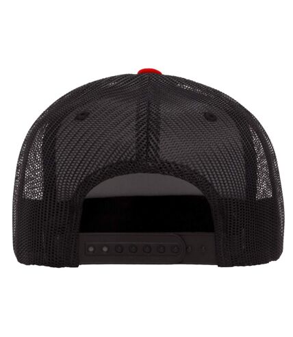 Casquette trucker noir / blanc / rouge Yupoong