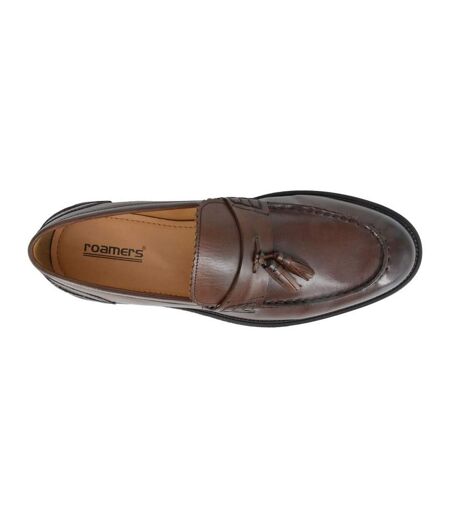 Mocassins De Selle Motif/style À Franges Homme Marron Roamers