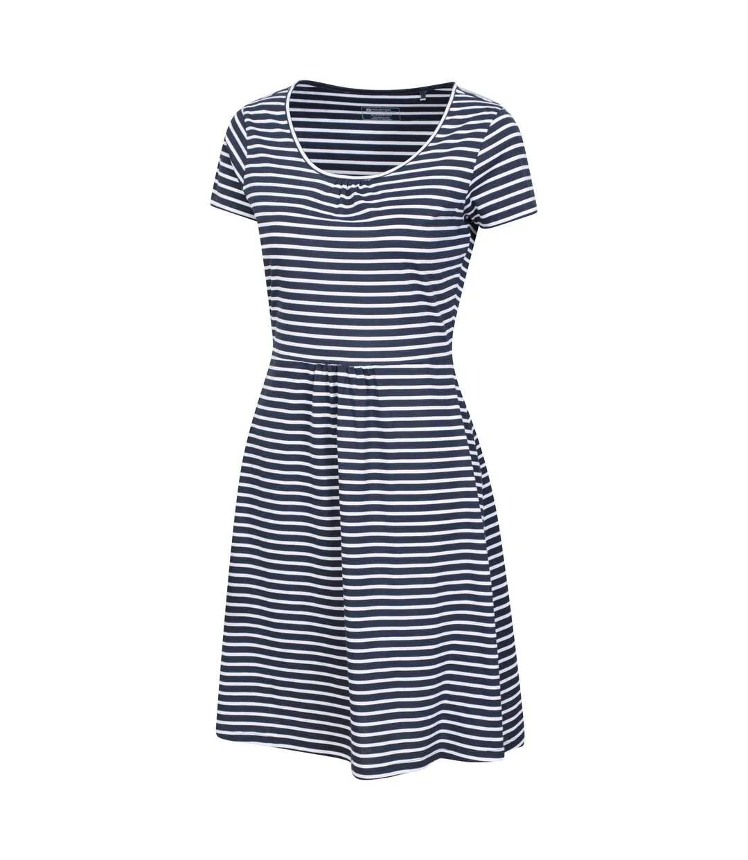 Womens/ladies Essentials Lora Stripe Skater Dress Blue Mountain Warehouse-4