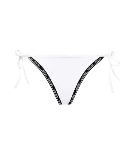 Bas De Maillot De Bain Motif/style Détail Contrasté Femme Blanc Calvin Klein