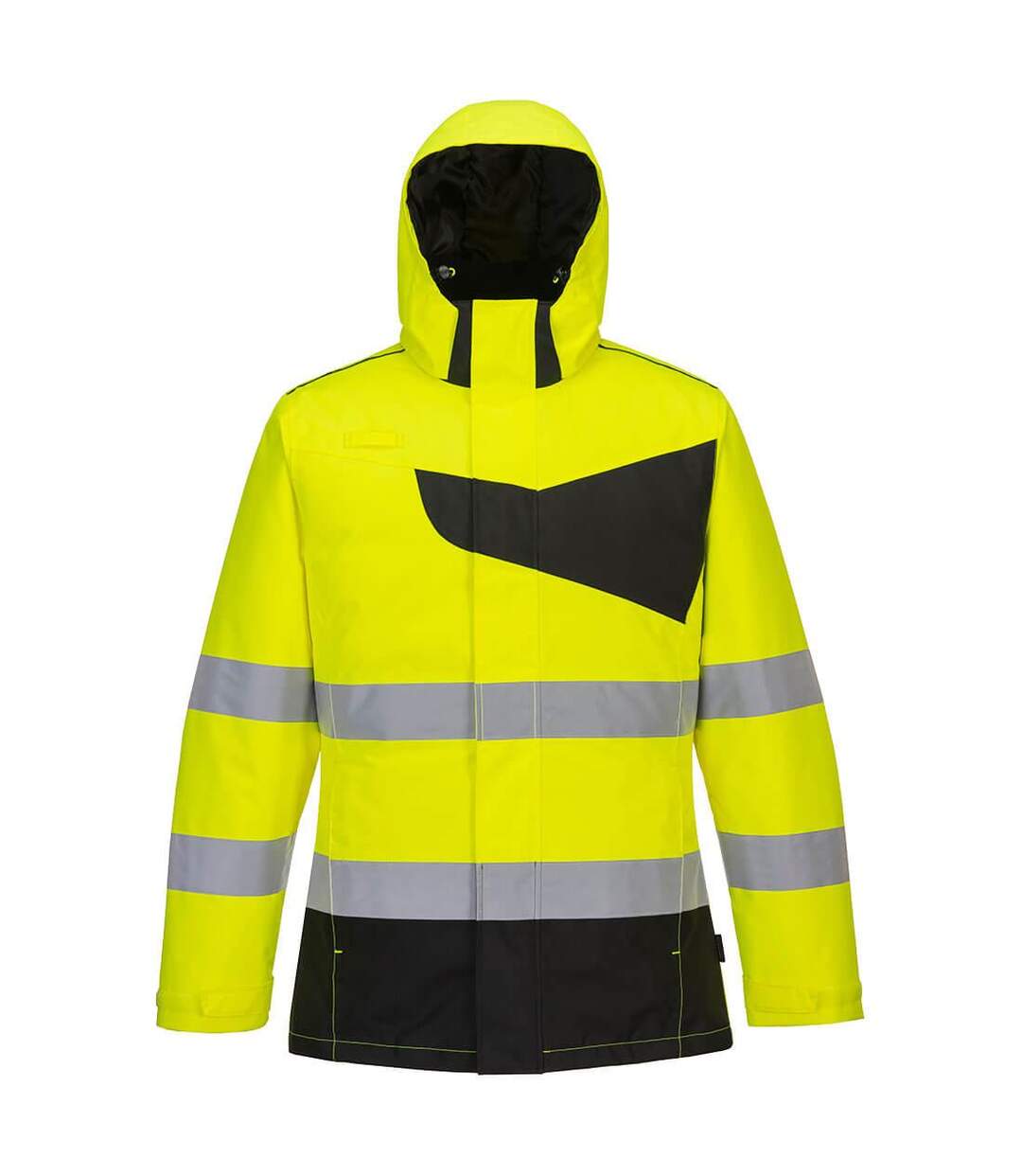 Mens pw2 high-vis winter jacket yellow/black Portwest-1