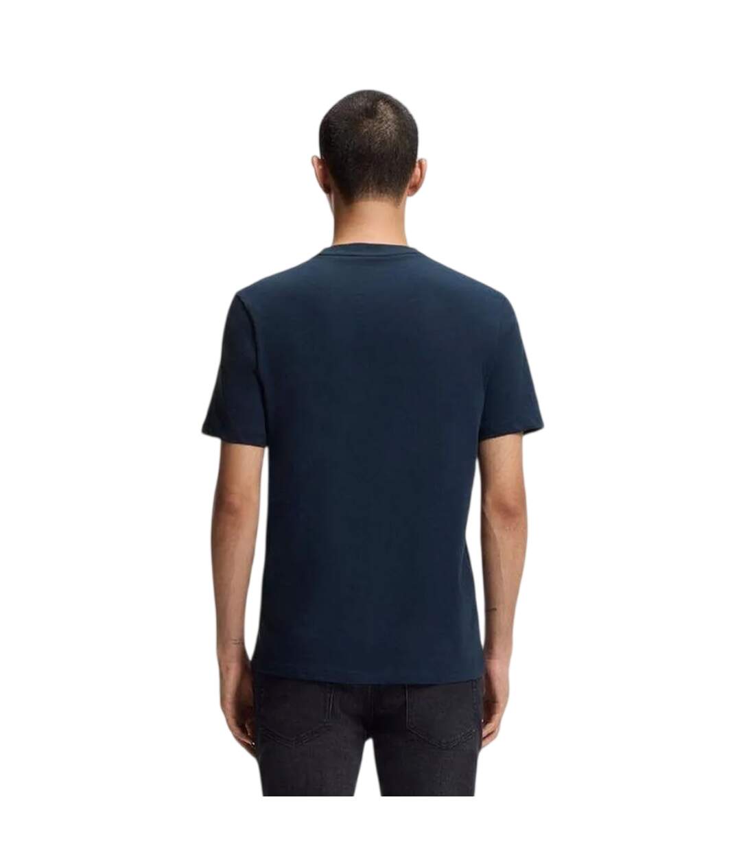 T-shirt Motif/style Logo Sur Poitrine Homme Bleu Foncé Hugo-3
