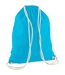 Cotton Drawstring Bag One Size Surf Blue Westford Mill-1