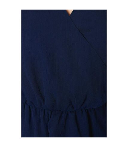 Womens/ladies mock wrap petite top navy Principles