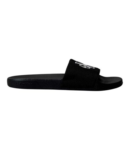 Mens Essential Flat Sliders Triple Black Calvin Klein