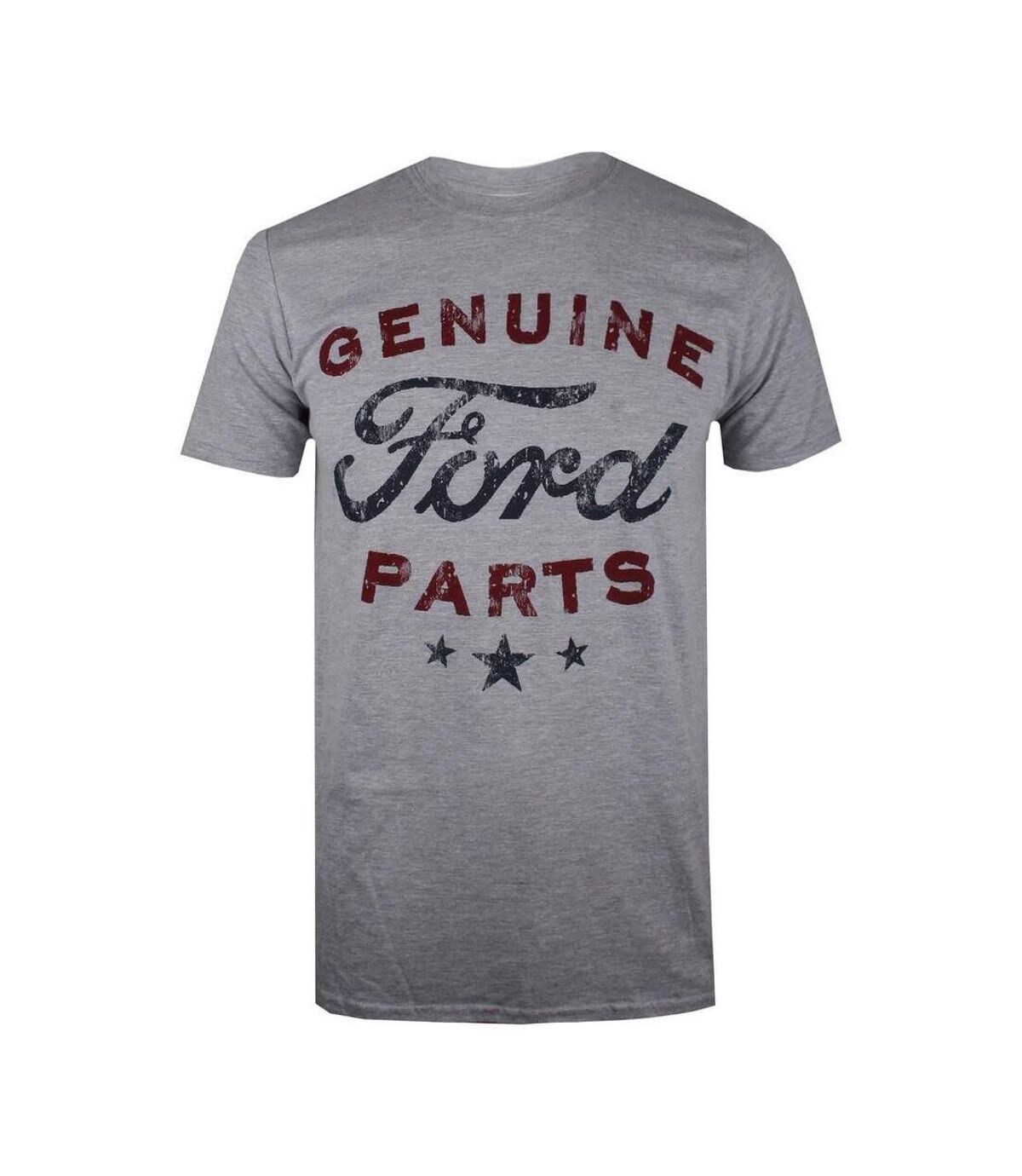 Ford T-Shirt Mens Genuine Parts (Gris chiné/Bourgogne) - UTTV1068