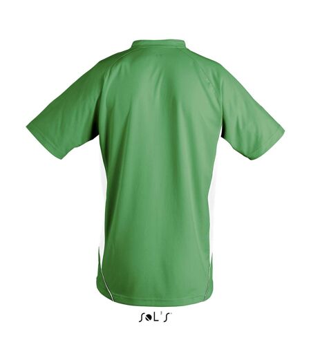 SOLS Mens Maracana 2 Short Sleeve Scoccer T-Shirt (Bright Green/White)
