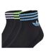 x3 paires de chaussettes noires homme adidas 3 stripes ankle-2