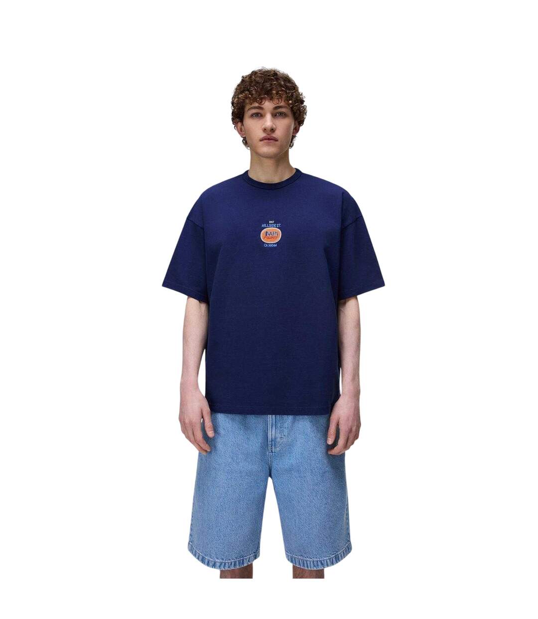 T-shirt Krous Homme Bleu Marine Foncé Napapijri-4