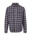 Chemise Manches Longues Motif/style À Carreaux Portlaw Homme Gris Bleu Trespass-1