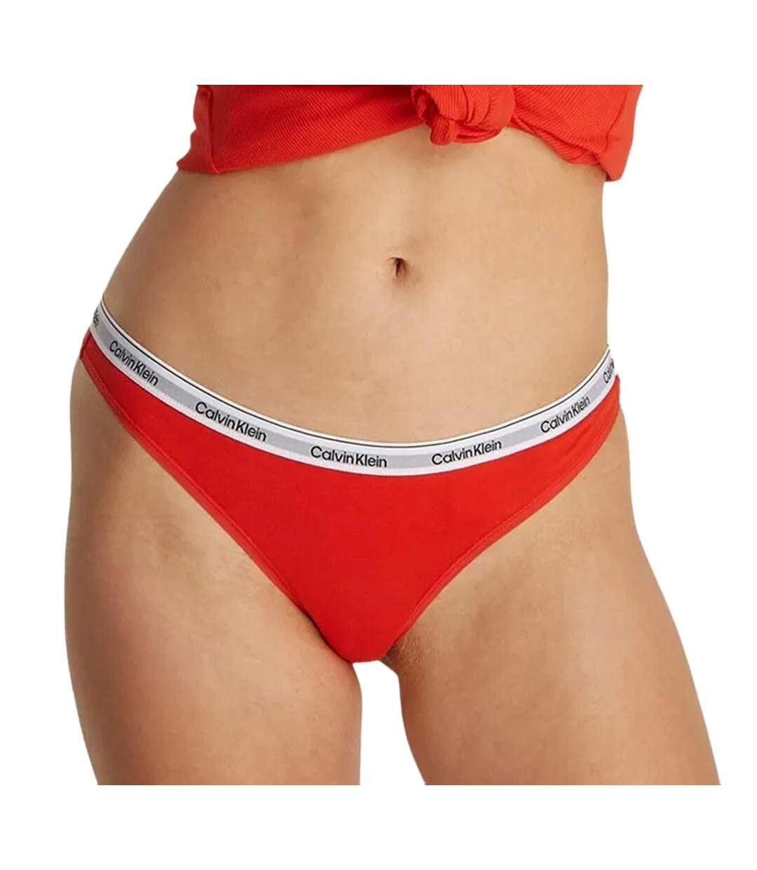 Lot de 5 strings noir/gris/bleu femme calvin klein jeans thong - l-2