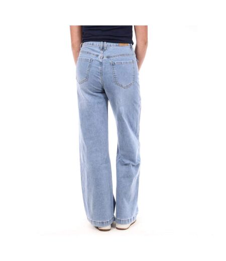 Jean droit bleu femme monday premium ble