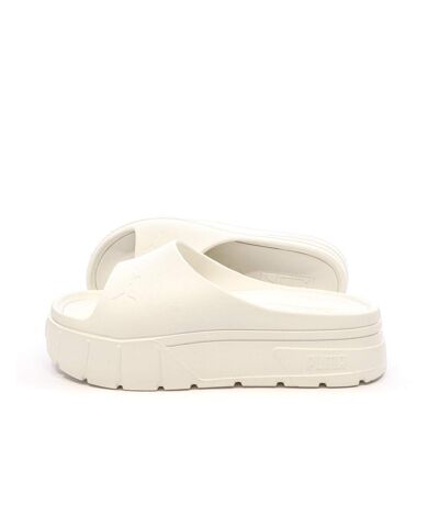 Claquettes blanches femme puma mayze - 38