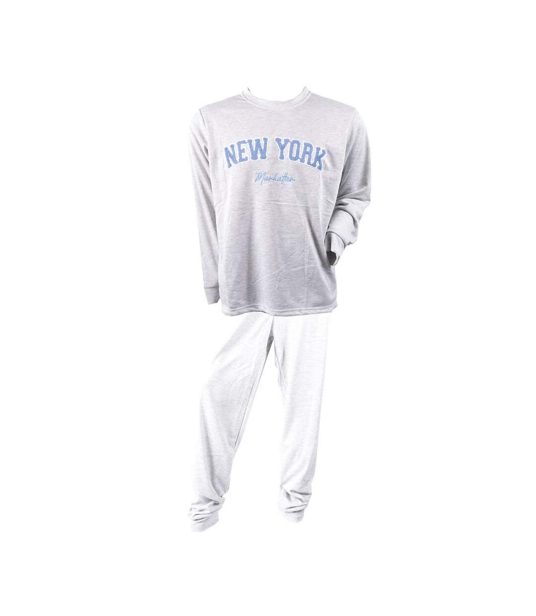 Pyjama Homme Long SWEET SECRET Q2754 NEW YORK GRIS-1