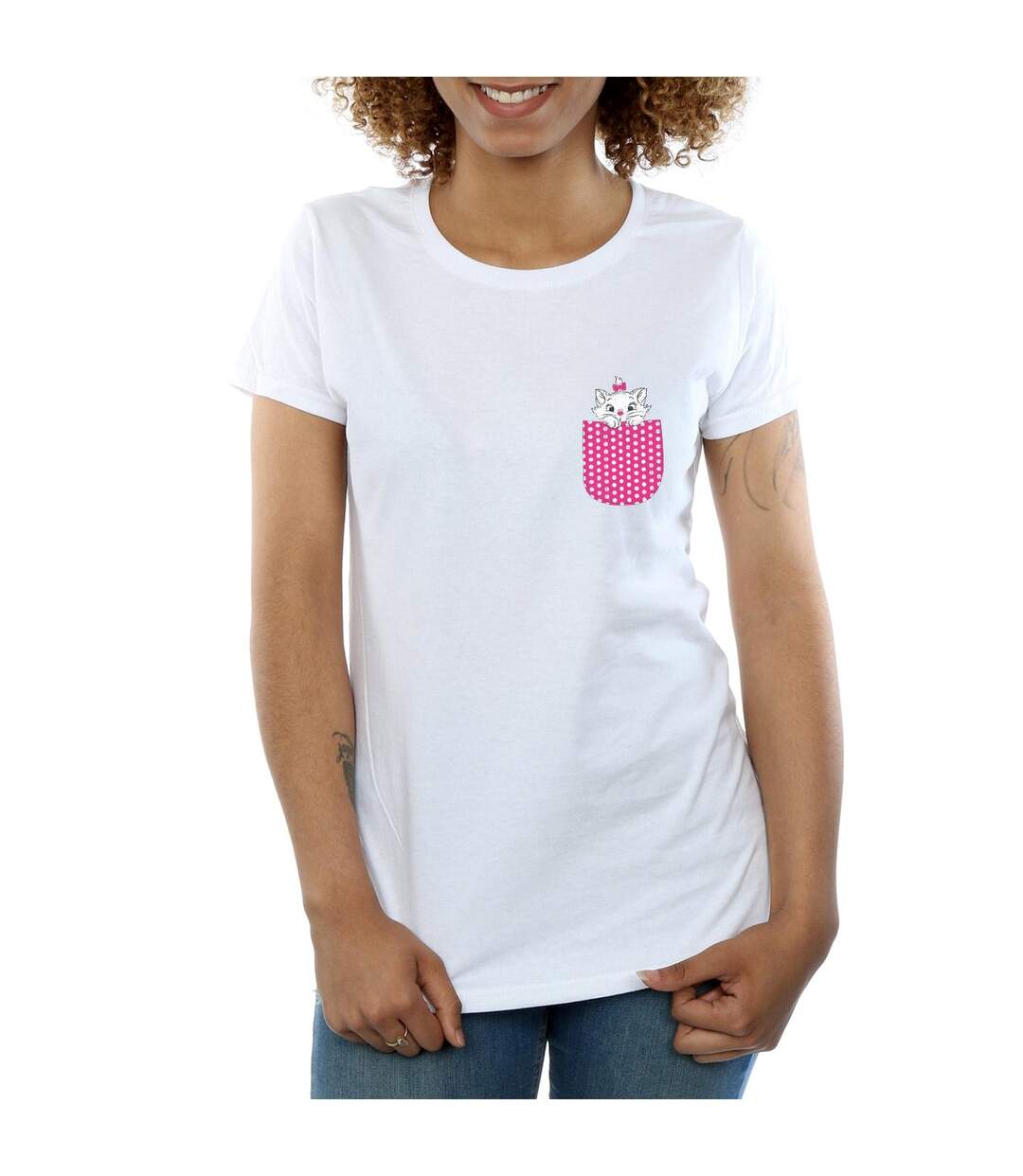 Disney - T-shirt ARISTOCATS MARIE CHEST - Femme (Blanc) - UTBI15040-3