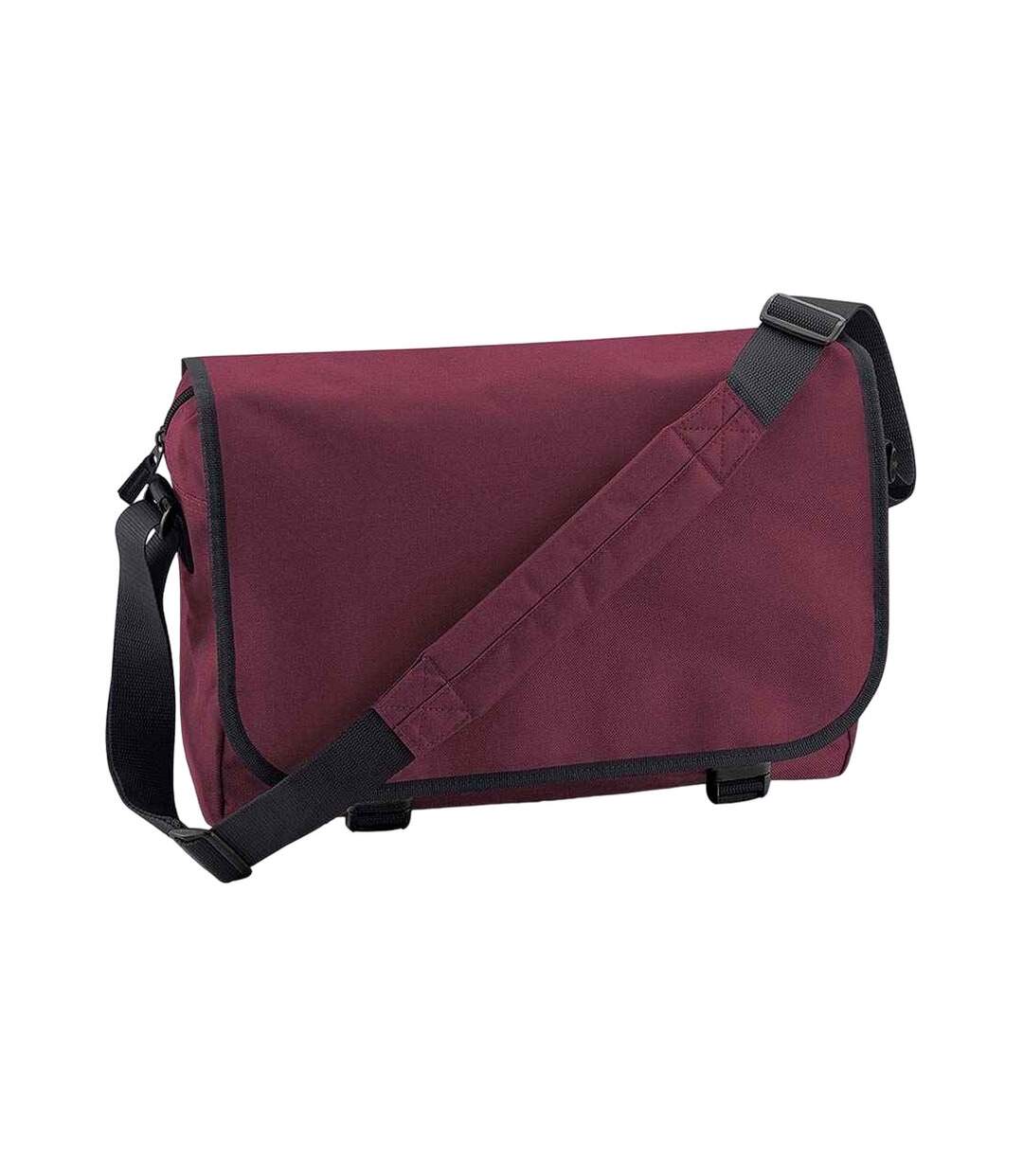 Flap top 11l messenger bag one size burgundy Bagbase