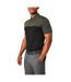Mens Colour Block Golf Polo Shirt Olive Grey Black Calvin Klein-4