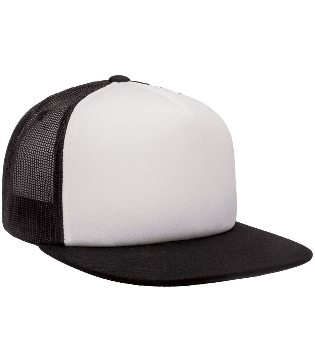 Casquette trucker blanc / noir Yupoong-4