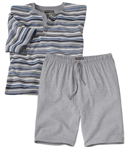 Men's Grey Short Pyjama Set