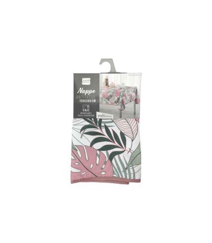 Nappe Antitache Beauty Jungle 150x240cm Blanc & Rose