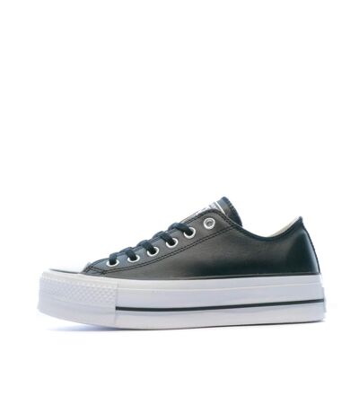 Baskets compensées cuir noir femme Converse All Star