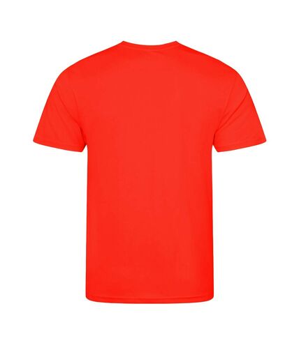 Just Cool Mens Performance Plain T-Shirt (Orange Flame)